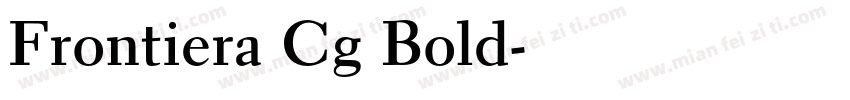 Frontiera Cg Bold字体转换
